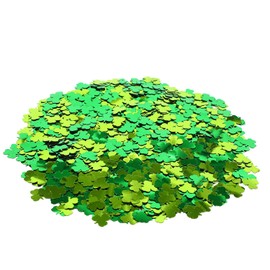 FOIMAS FOIMAS Shamrock Table Confetti,2.1oz St Patrick's Day Foil Sequin Confetti Lucky Irish Clover Party Confetti Glitter for St Patrick's Day Party Decoration