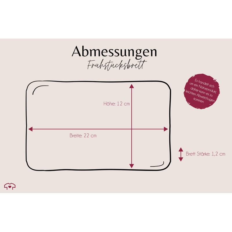 Wooden Breakfast Board – Name Breakfast Board – 22 x