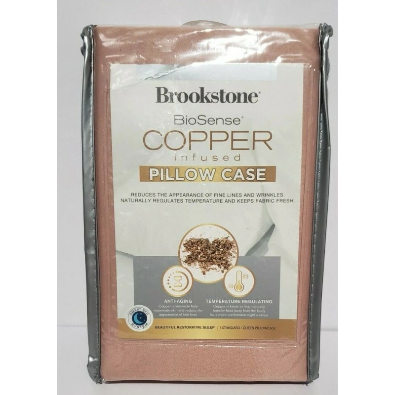 Brookstone Standard Pillowcase, Brookstone BioSense Copper Infused Pillow Case 2