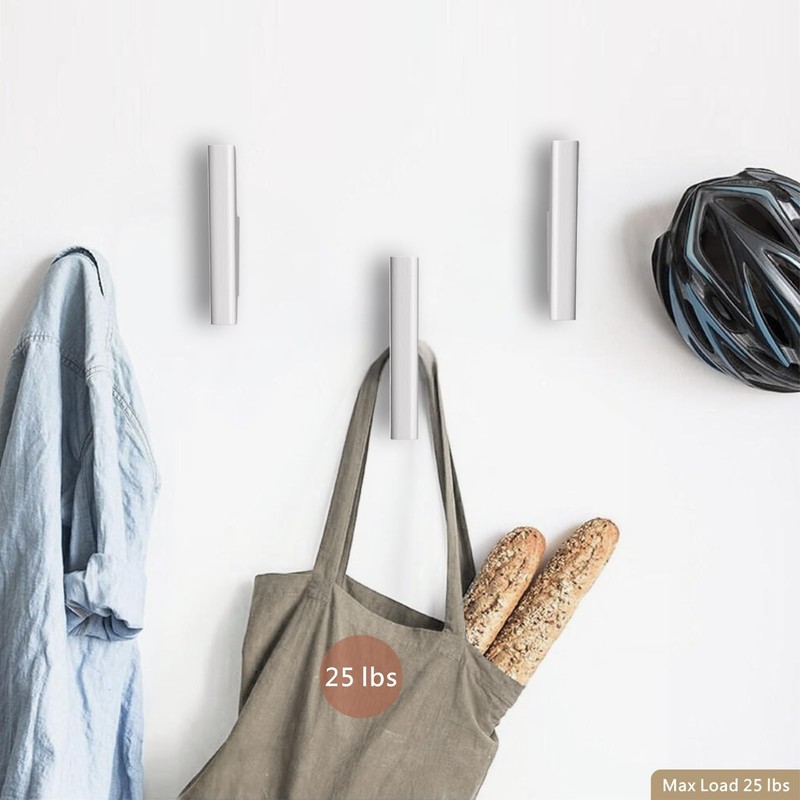 FCOWK Wood Wall Hooks 4 Pack Coat Hooks Wall Mount