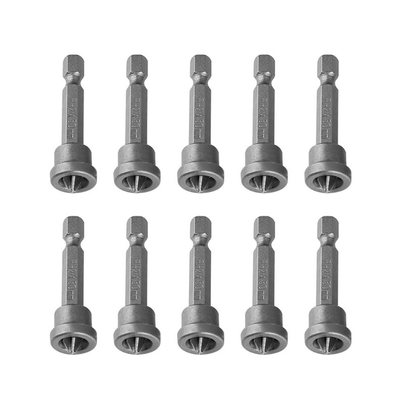 Professional Drywall Screwdriver Bits Set 10Pcs 50mm Chrome Steel Magnetic