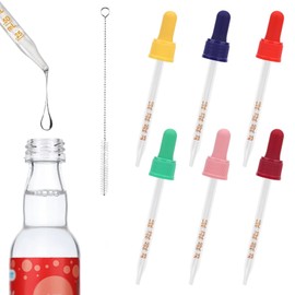 6Pcs Glass Dropper Pipettes for SodaStream Bubly Bubbly Drops | 1ML Graduated Droppers with Leak-Free Tips - Compatible with Soda Stream Accessories (Colorful Set)