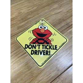 Sesame Street Vintage New Old Stock Sesame Street Elmo Don't Tickle Driver! Window Sign KG JD