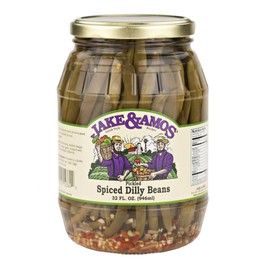 Jake & Amos Pickled Spiced Dilly Beans 32 Oz. (2 Jars)