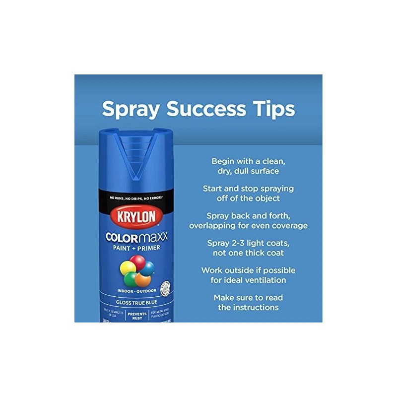 Krylon COLORmaxx Satin Meringue Yellow Spray Paint and Primer 12