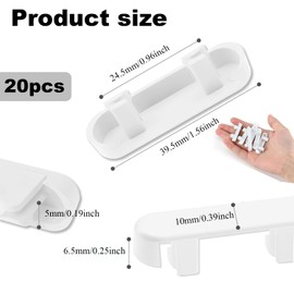 Xinghonyac 20 Pcs Weep Hole Covers, Window Drainage Cover Caps, Drainage Caps, Window Sill End Caps, Windows Sill Cover Hole Suitable for UPVC Window Fittings (White)