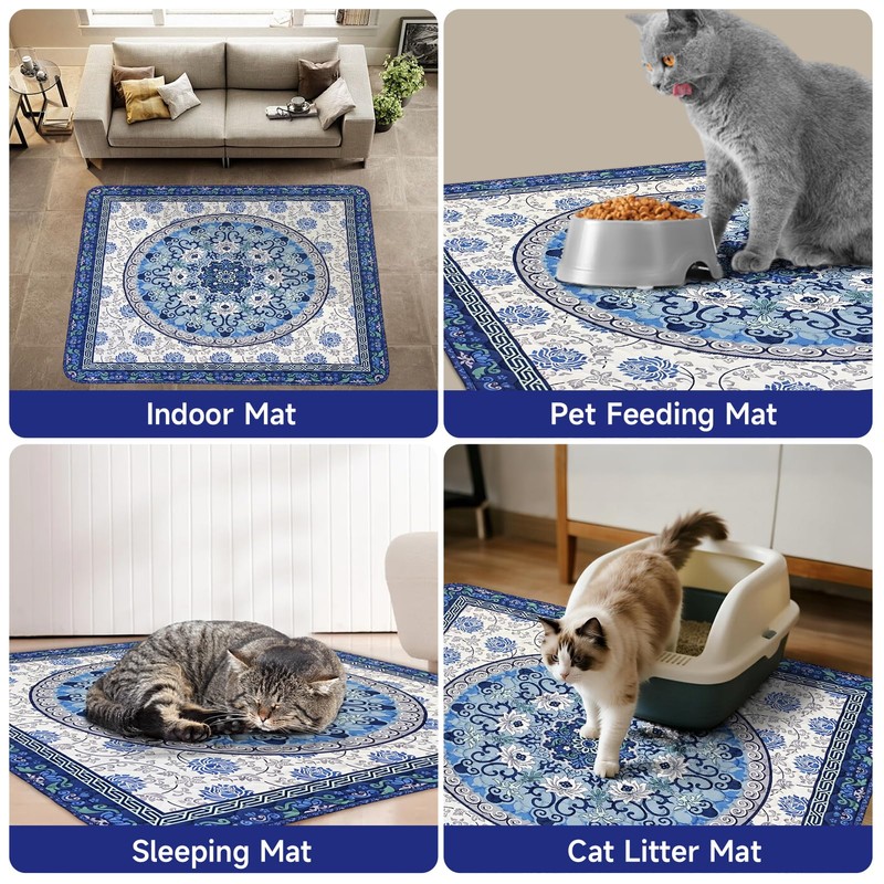 YOSEPATI Cat Litter Mat, Reusable Kitty Litter Trapping Mat 2