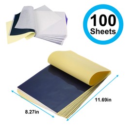 MIUXIA Tattoo Stencil Paper Transfer Gel Combo Kit - 100 Sheets A4 Stencil Paper + 2 Bottles Transfer Gel for Crisp, Long-Lasting Stencils, Safe & Easy to Use Perfect for Tattoo Artists & Beginners