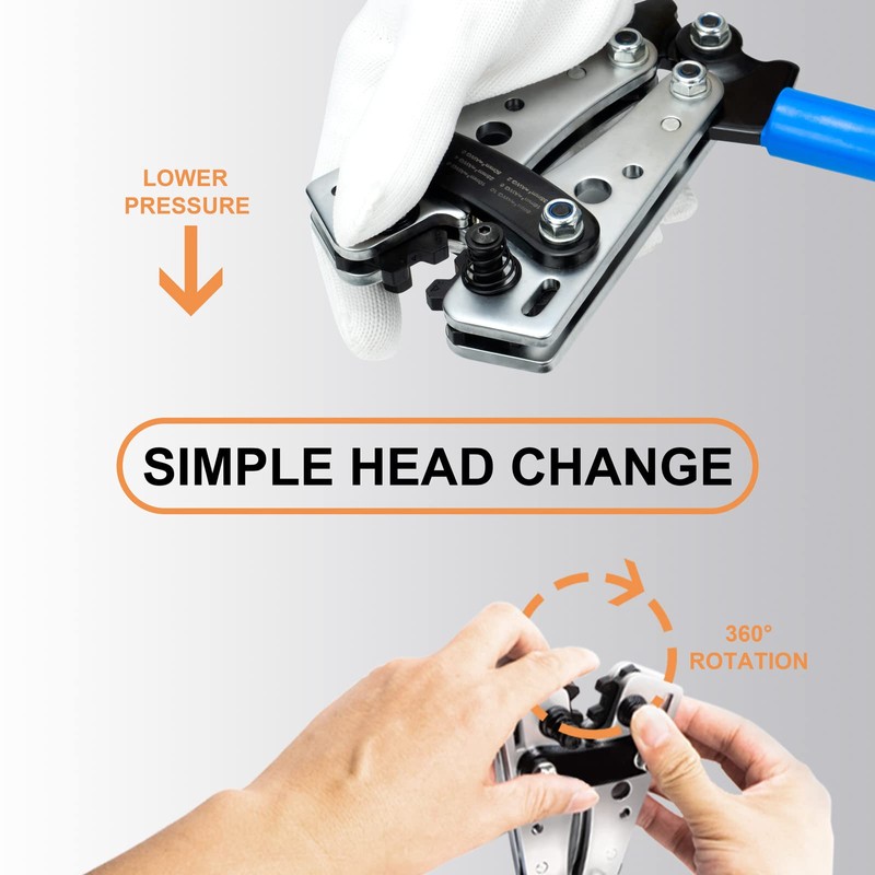 Sanuke Battery Cable Lug Crimping Tool for AWG 8 6