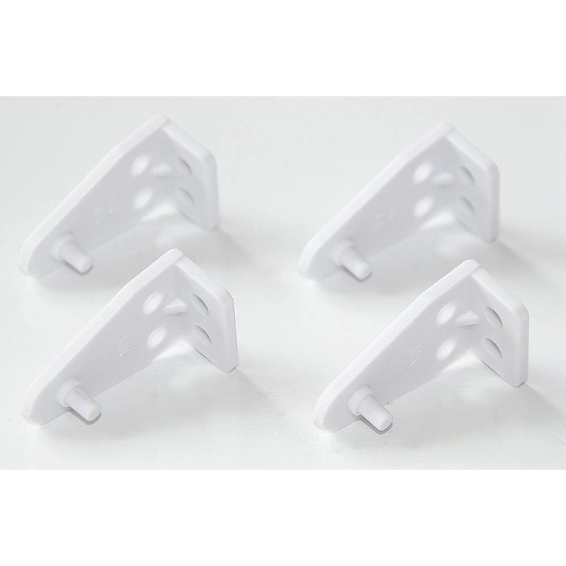 Cutelec 8pcs Hold Down Bracket Bottom Rail Hold Clips White