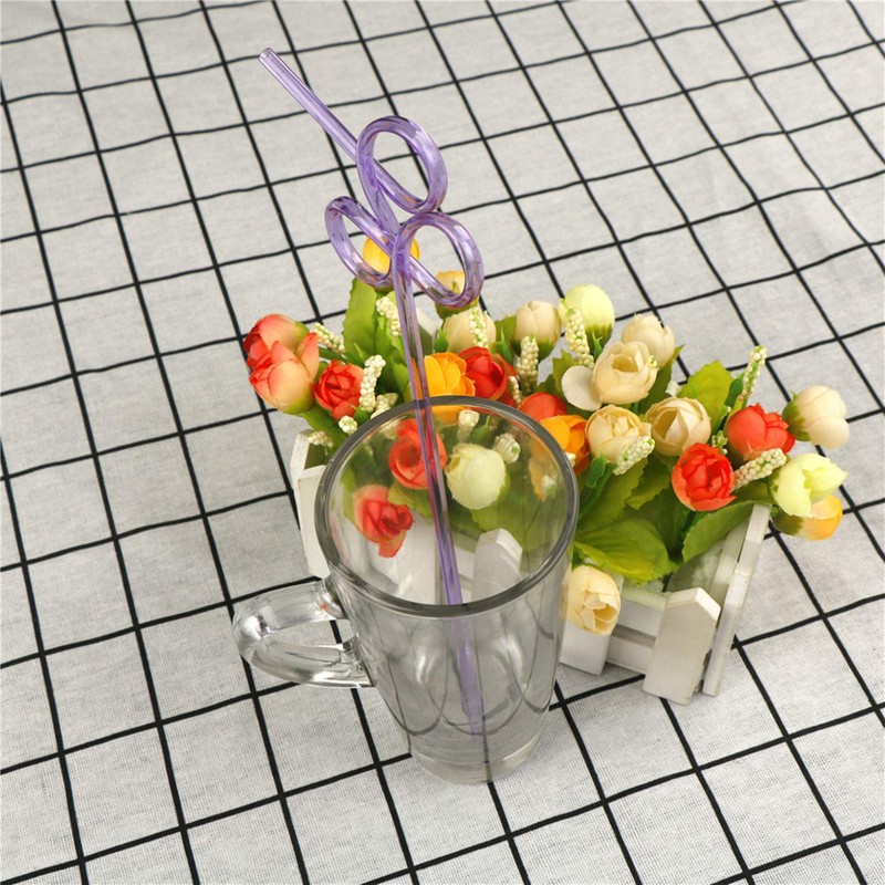 Reusable Straws Set of 30 Flexible Plastic Straws Funny Christmas