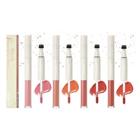 Double-Headed Freckle Blush,2-in-1 Faux Freckle Stamp and Soft Liquid Blush,Long-Lasting Waterproof Freckles Tattoo Pen,Fast-Drying Freckle Pen.(04 Maple Leaf Red+Terracotta Color)