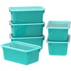 Storex Industries 624-12U05 Storex Small Cubby Bin W/Cover 12.2"X7.8"X5.1" Green