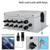PowGrow PV Combiner Box, 4 String Metal Solar Combiner Box
