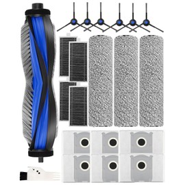 21-piece accessory set for Ecovacs Deebot X8, X8 PRO Omni: includes 6x dust bags, 4x HEPA filters, 6x side brushes, 3x roller mops, main and cleaning brush, compatible with X8 & X8 PRO