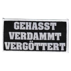 Hated Dammt, Devastated Patch Black 4" x 2", black