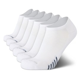 Van Heusen Mens Low Cut Socks - 6 Pack Moisture Wicking Performance Stretch Breathable Athletic Ankle Socks for Men (6-12.5), Size 6-12.5, White
