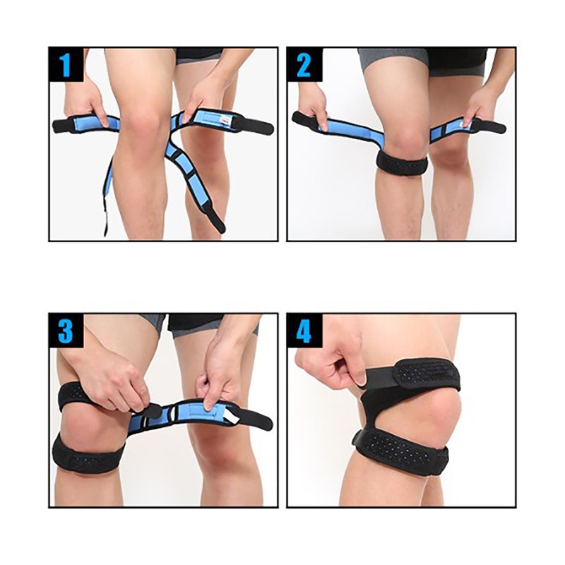 2 Pcs Patella Knee Strap X Shape Double Fixation Breathable