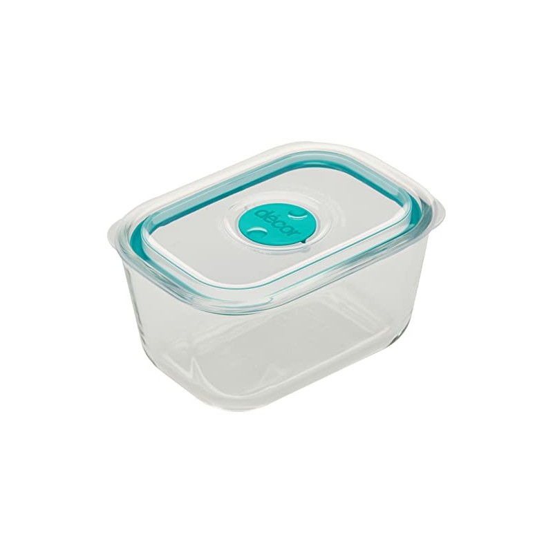 Decor Vent & Seal Glass Oblong Food Container, 600ml Capacity