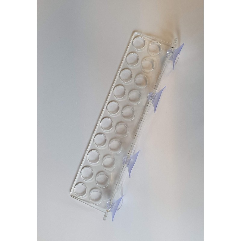 Reef-Geeks frag rack, 20 hole laser cut acrylic, Zoa, Crystal