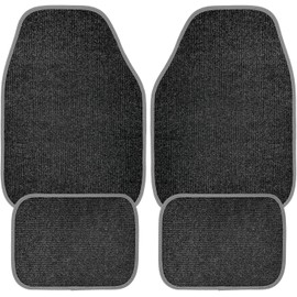 Juego de 4 alfombrillas para auto, alfombras impermeables antideslizantes con almohadilla de seguridad para el talón, alfombrilla resistente para todo tipo de clima, ajuste universal para