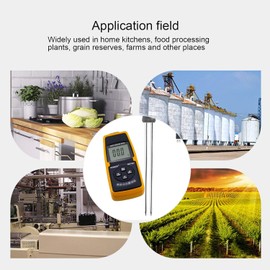Hay Moisture Meter, Digital Grain Moisture Analyzer with Long Probe, High Accuracy, 2-30% Measurement Range, Backlight Display Design, for Wheat Corn Coffe Rice Soya Beans Cocoa Beans