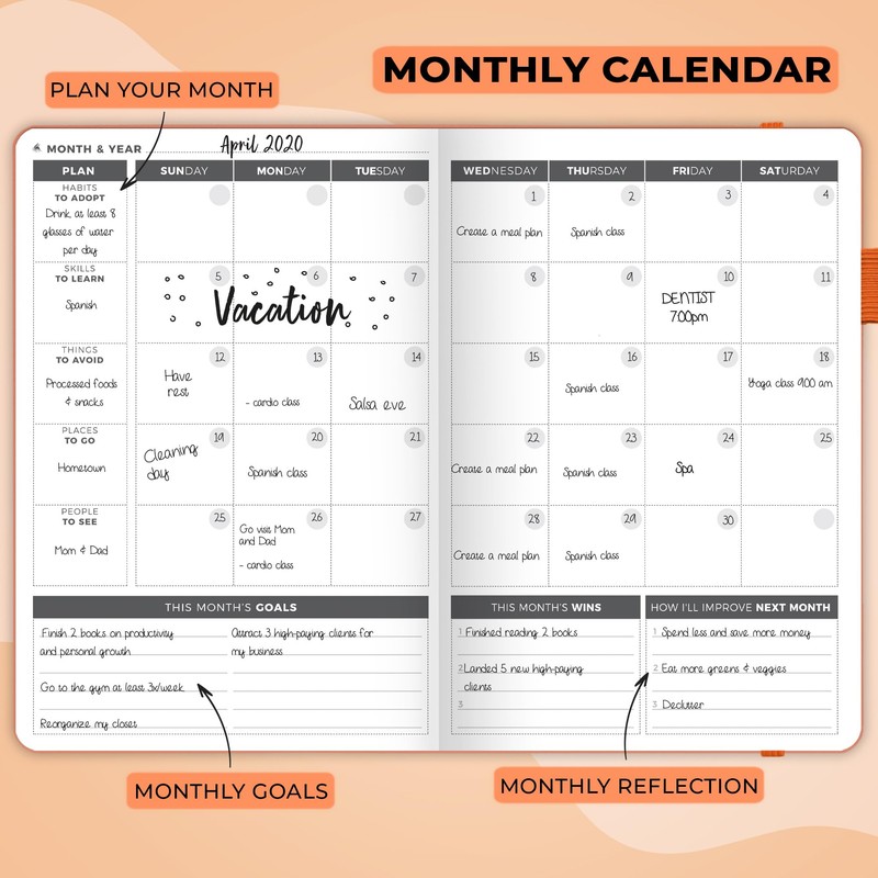 Clever Fox Planner – Undated Weekly & Monthly Planner for