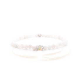 Liberty Angels - Natural stone bracelet made of 925 silver and opal - pearl bracelet for men and women - healing stone bracelet, Sterling Silver, Ethiopian Opal