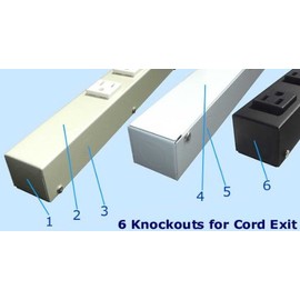24 in Hardwired Power Strip, Beige, H206NVGY