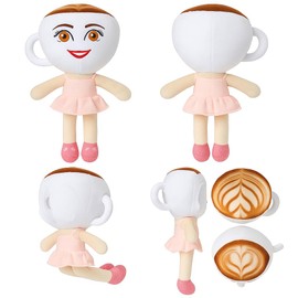 Bucket 'Ed Meme Plushies - cifras de felpa coleccionables italianas inspiradas en el viral de Brainrot para mayores de 14 años, personajes suaves y absurdos (bailarina capuchina)