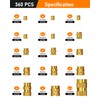 HOLMOL Threaded Inserts for Plastic 360PCS, Heat Inserts Assortment Set,