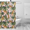 INSFBRB Leopard Palm Leaves Waterproof Fabric Shower Curtain,Abstract Boho Wildlife