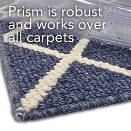 RESILIA Premium Heavy Duty Floor Runner/Protector for Carpeted Floors – Skid-Resistant Plastic Vinyl Carpet Protection, Clear, Prism, 27 Inches x 25 Feet, Made in The USA