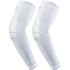 HOPEFORTH 2PCS Padded Elbow Sleeves Compression Arm Protective Support