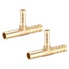 sourcing map Hose Reducer Barb Connection T-shaped 3-Way Connector 8