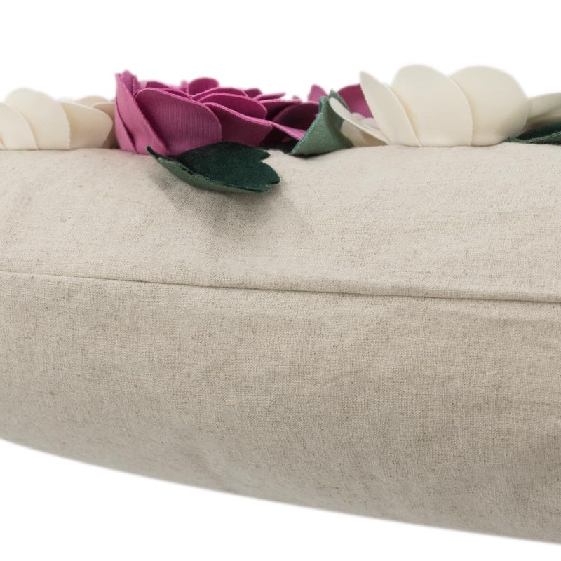 KINGROSE 3D Flower Accent Throw Pillow Cover Handmade Pillow Case