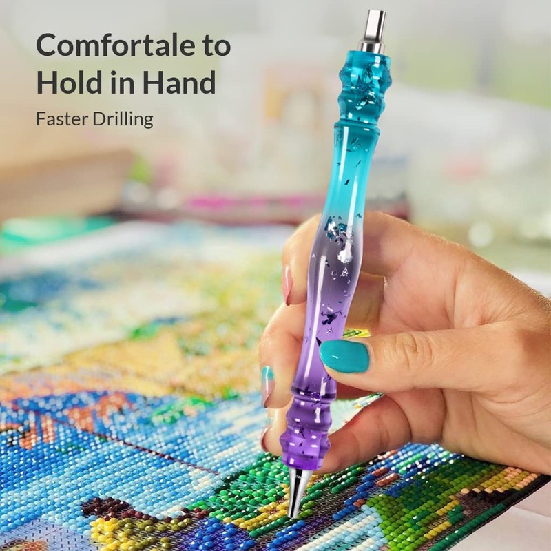 CATEARED Diamond Painitng Pen with Stainless Steel Forever Tips, Resin