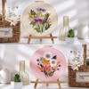 Huimai Embroidery Starter Kit 4 Pack Floral Cross Stitch Beginner