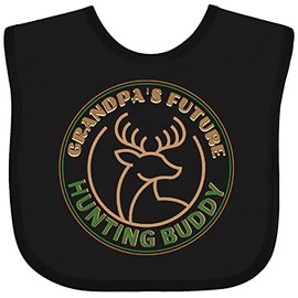 inktastic Grandpa Future Hunting Buddy Deer Baby Bib Black 41f21