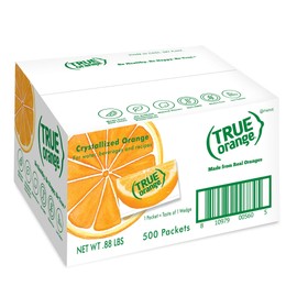 True Orange 500ct (Pack of 1) - Water Enhancer - Bulk Dispenser - 0 Calorie Drink Mix Packets For Water - Orange Flavoring Powder Packets