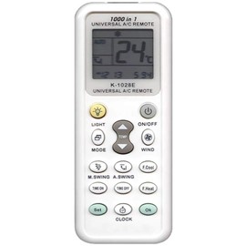Ledika K-1028E Multi-Remote Control for Air Conditioners Compatible with 1000 Models of Each Company, Includes Double Setting Functions for Automatic Search & Manual Search, Automatic, Cooling,