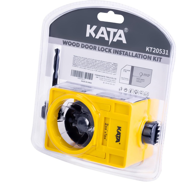 KATA 1-3/8" - 1-3/4" Door Lock Installation Kit for Wooden