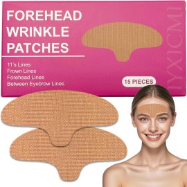 IyxicmI Forehead Wrinkle Patches, 15 PCS Face Tape for Wrinkles, Kinesiology ...
