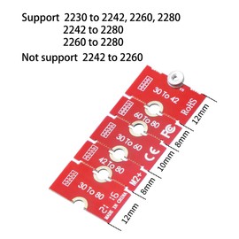 JOYJOM Nvme NGFF M.2 2230 to 2242 Adapter, 2230 to 2280 Adapter, 2230 to 2260 Extender, Support 2240 to 2280, 2260 to 2280 M2 Adapter