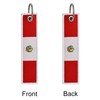 LLBFHH 3 Pcs Peru Peruvian Country Flag Keychain,Woven label Key