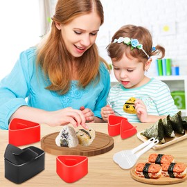 Onigiri Mold, Musubi Press, 4 Pack Triangle Onigiri Rice Ball Mold Musubi Maker, Sushi Making Kit for Beginners