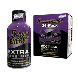 Extra Strength 5-hour ENERGY Shots – Grape Flavor – 24 Count