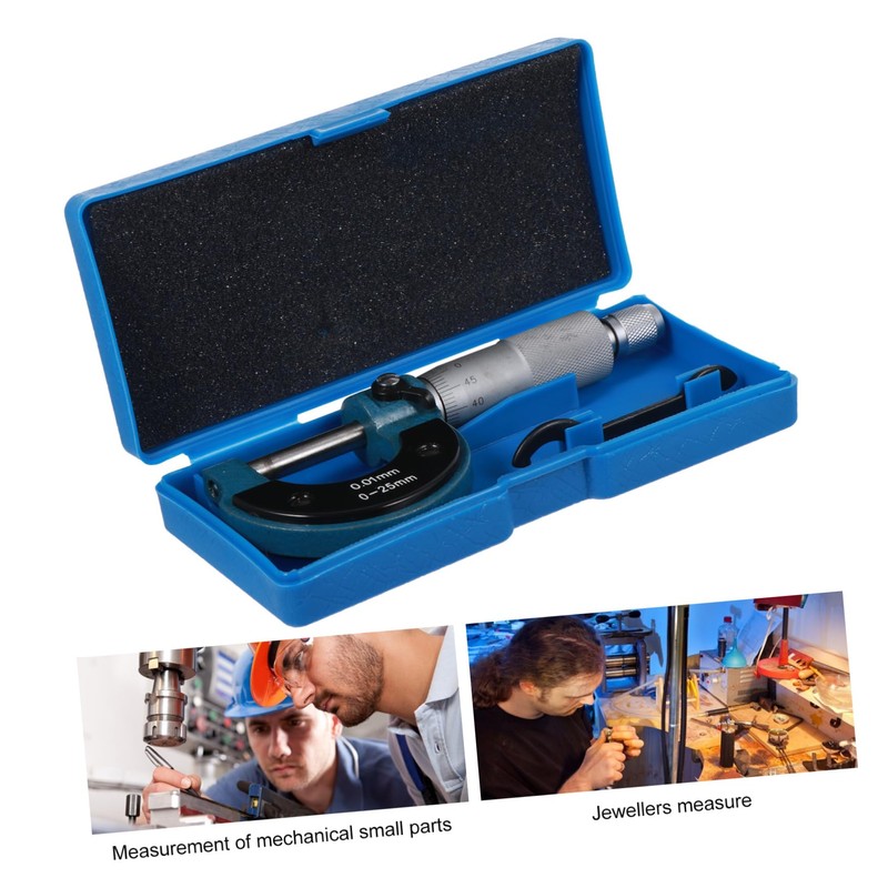 CHILDWEET Precision Measurements 1pc Micrometer Carbon Steel Thickness Gauge Metric