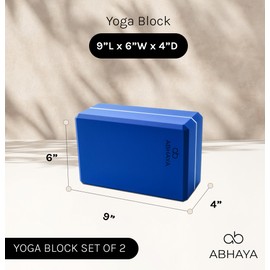 MODERN-X Yoga Block 2-Pack with Precision Alignment Guide - Premium Non-Slip Surface - High-Density Latex-free EVA Foam - Yoga Accessory - Supportive, Lightweight, for Yoga, Pilates Meditation, Stretching, Stability and Balance by ABHAYA