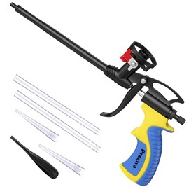 Preciva Foam Gun with Valve, Professional Foaming Gun PU Expanding Caulking Gun Insulation for Caulking, Filling, Sealing